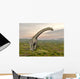 Brachiosaurus Dinosaur Walking Grassy Wall Decal