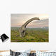 Brachiosaurus Dinosaur Walking Grassy Wall Decal