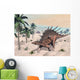 Kentrosaurus Dinosaurs Walking Desert Wall Decal