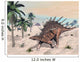 Kentrosaurus Dinosaurs Walking Desert Wall Decal