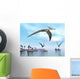 Three Pteranodons Flying over Wall Decal
