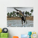 Spinosaurus Dinosaur Walking Water Wall Decal