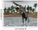 Spinosaurus Dinosaur Walking Water Wall Decal