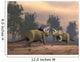 Confrontation between Two Triceratops Wall Decal
