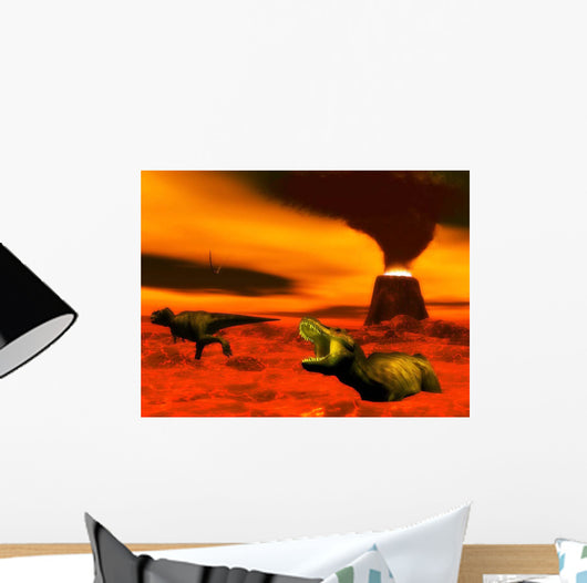 Tyrannosaurus Rex Dinosaurs Struggle Wall Decal