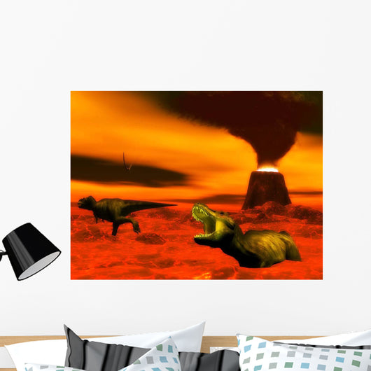 Tyrannosaurus Rex Dinosaurs Struggle Wall Decal