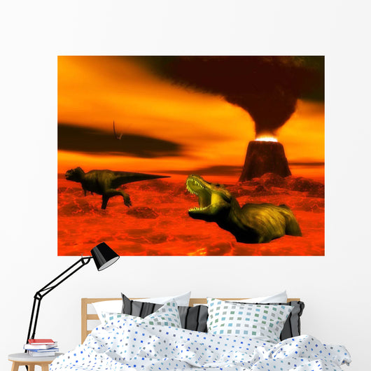 Tyrannosaurus Rex Dinosaurs Struggle Wall Decal