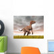 Velociraptor Dinosaur Standing Yellow Wall Decal