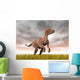 Velociraptor Dinosaur Standing Yellow Wall Decal