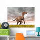 Velociraptor Dinosaur Standing Yellow Wall Decal
