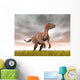 Velociraptor Dinosaur Standing Yellow Wall Decal