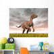 Velociraptor Dinosaur Standing Yellow Wall Decal