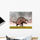 Kentrosaurus Dinosaur Running Yellow Wall Decal