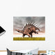 Kentrosaurus Dinosaur Running Yellow Wall Decal