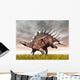 Kentrosaurus Dinosaur Running Yellow Wall Decal