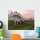 Stegosaurus Dinosaurs Grazing Plants Wall Decal
