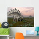 Stegosaurus Dinosaurs Grazing Plants Wall Decal