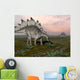 Stegosaurus Dinosaurs Grazing Plants Wall Decal
