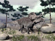 Zuniceratops Dinosaur Walking Hill Wall Decal