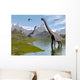Brachiosaurus Dinosaurs Walking Stream Wall Decal