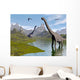 Brachiosaurus Dinosaurs Walking Stream Wall Decal