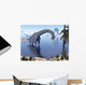 Brachiosaurus Dinosaur Walking Water Wall Decal