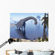 Brachiosaurus Dinosaur Walking Water Wall Decal