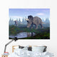 Two Nedoceratops Dinosaurs Walking Wall Decal