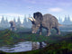 Two Nedoceratops Dinosaurs Walking Wall Decal