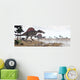 Two Spinosaurus Dinosaurs Walking Wall Decal