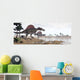 Two Spinosaurus Dinosaurs Walking Wall Decal