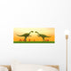 Two Gigantoraptor Dinosaurs Fighting Wall Decal