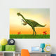 Gigantoraptor Dinosaur Green Grass Wall Decal