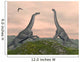 Two Brachiosaurus Dinosaurs Fighting Wall Decal