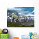 Three Styracosaurus Dinosaurs Drinking Wall Decal