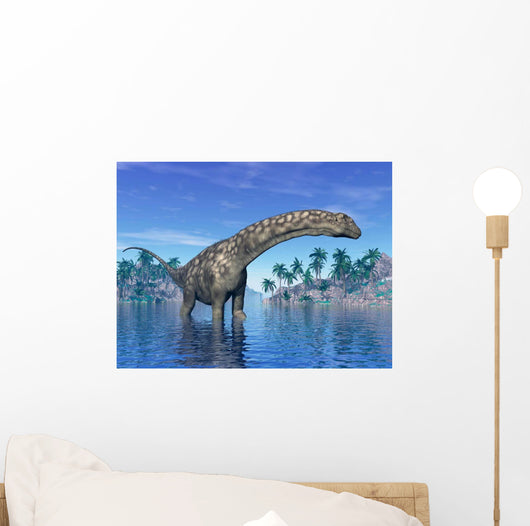 Argentinosaurus Dinosaur Grazing Tropical Wall Decal