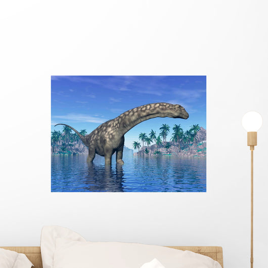 Argentinosaurus Dinosaur Grazing Tropical Wall Decal