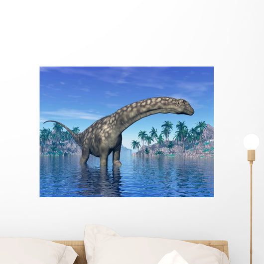 Argentinosaurus Dinosaur Grazing Tropical Wall Decal
