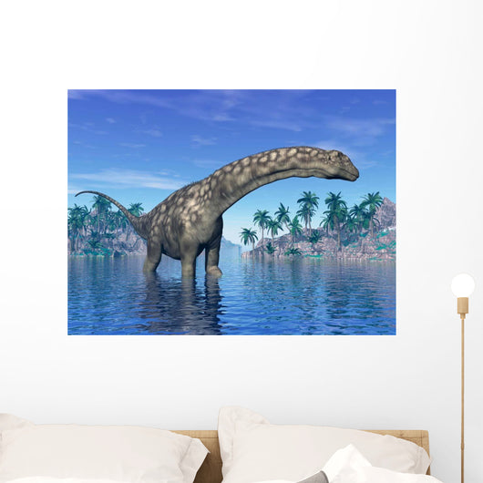 Argentinosaurus Dinosaur Grazing Tropical Wall Decal