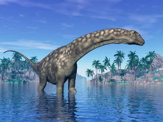 Argentinosaurus Dinosaur Grazing Tropical Wall Decal