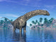 Argentinosaurus Dinosaur Grazing Tropical Wall Decal