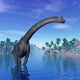 Brachiosaurus Dinosaur Tropical Climate Wall Decal