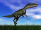 Monolophosaurus Dinosaur Walking Grass Wall Decal