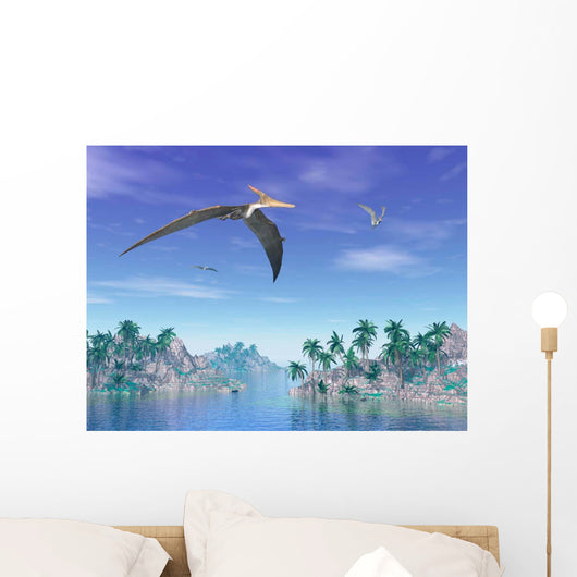 Pteranodon Birds Flying above Wall Decal Design 2