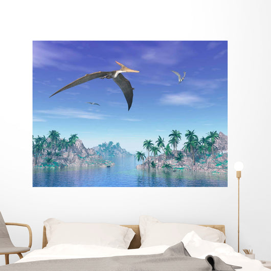 Pteranodon Birds Flying above Wall Decal Design 2