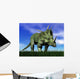 Styracosaurus Dinosaur Walking Grass Wall Decal