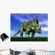 Styracosaurus Dinosaur Walking Grass Wall Decal