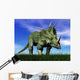Styracosaurus Dinosaur Walking Grass Wall Decal