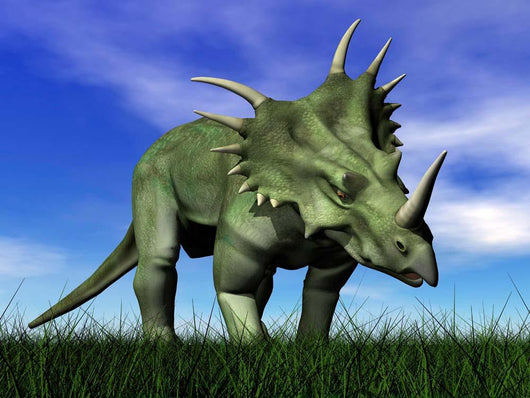 Styracosaurus Dinosaur Walking Grass Wall Decal