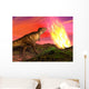 Tyrannosaurus Rex Observes Meteorite Wall Decal